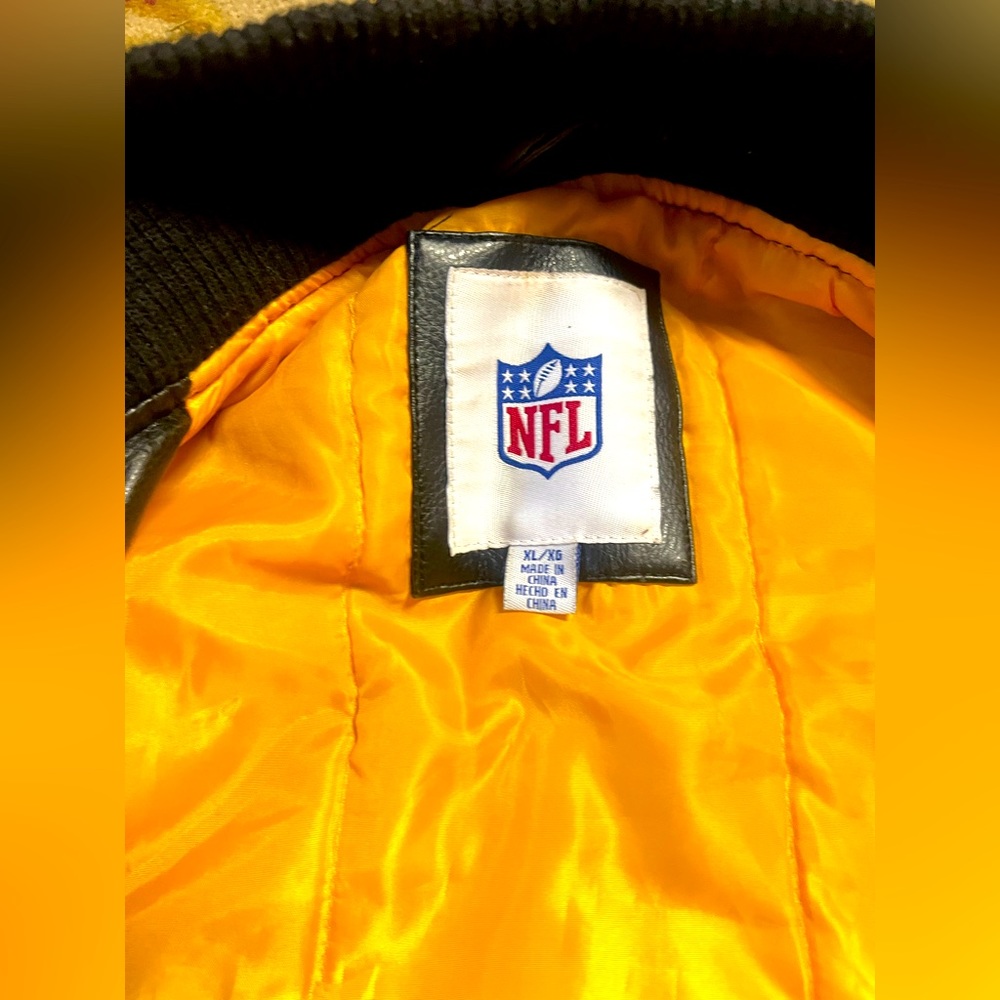Pittsburgh Steelers leather jacket for men size extra large